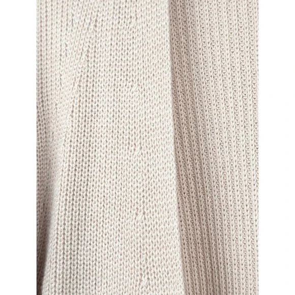 Halogen Cashmere Open Front Cardigan‎ Size M Pink Knit Pockets Coquette Longline - Picture 7 of 11